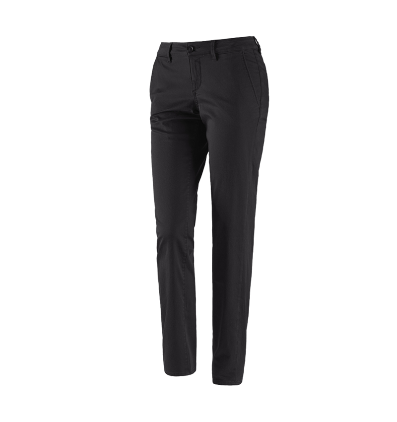 Hosen: e.s. Damen 5-Pocket-Berufshose Chino + schwarz 4