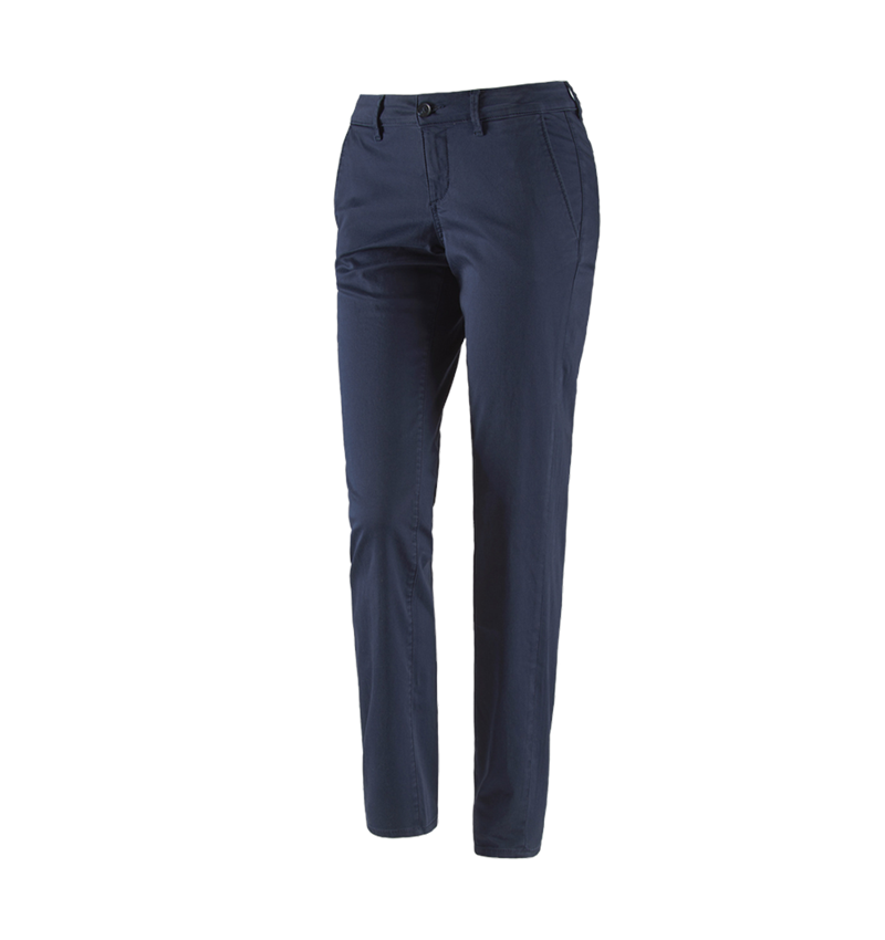 Hosen: e.s. Damen 5-Pocket-Berufshose Chino + dunkelblau 2