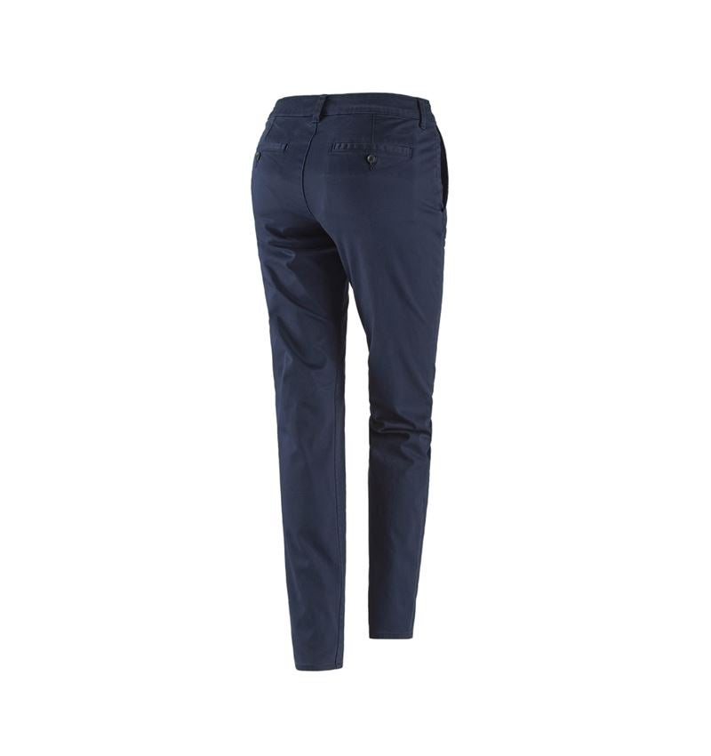 Hosen: e.s. Damen 5-Pocket-Berufshose Chino + dunkelblau 3