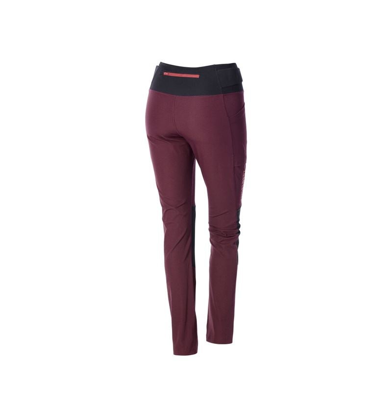 Hosen: Funktions Tights e.s.trail, Damen + mahagonirot/opalrot 4