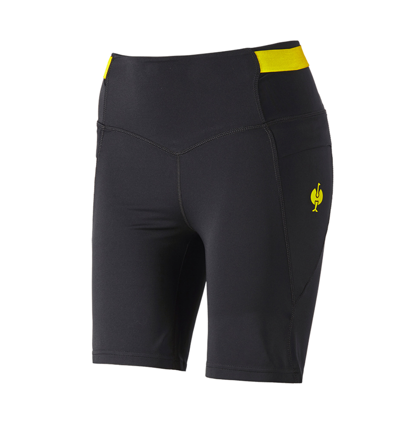 Themen: Race Tights Short e.s.trail, Damen + schwarz/acidgelb 3