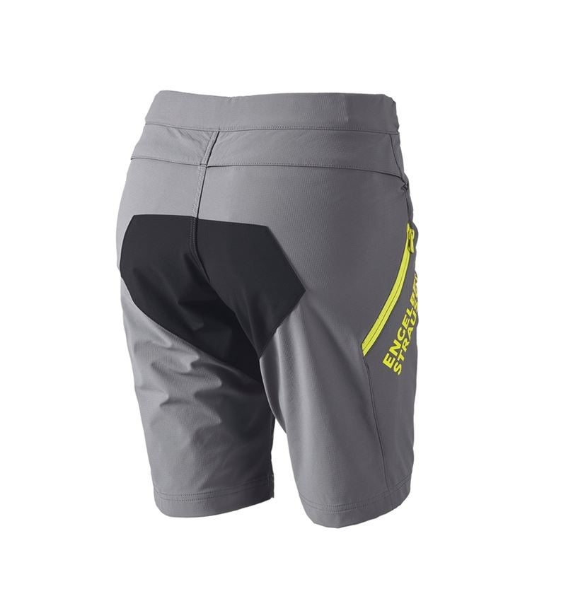 Hosen: Funktions Short e.s.trail, Damen + basaltgrau/acidgelb 4