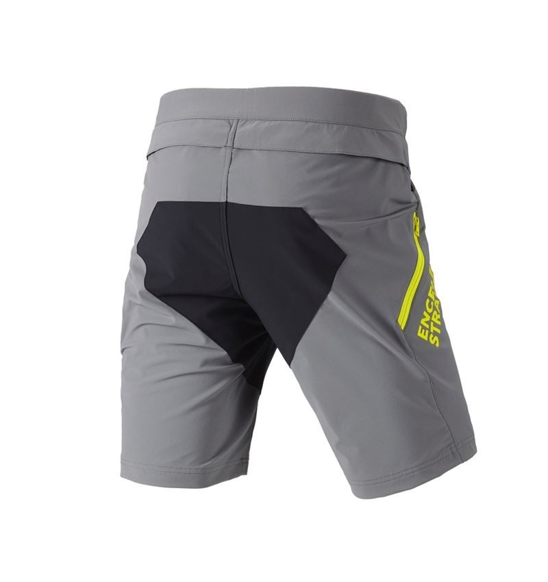 Hosen: Funktions Short e.s.trail + basaltgrau/acidgelb 4