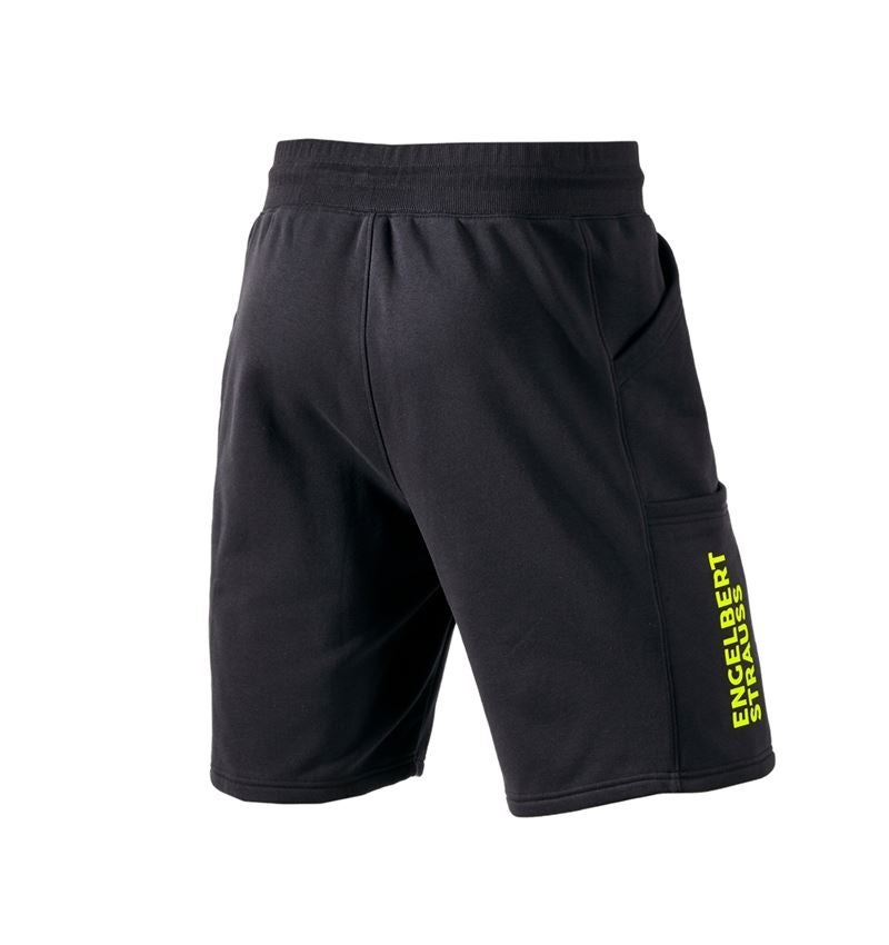 Hosen: Sweat Short e.s.trail + schwarz/acidgelb 3