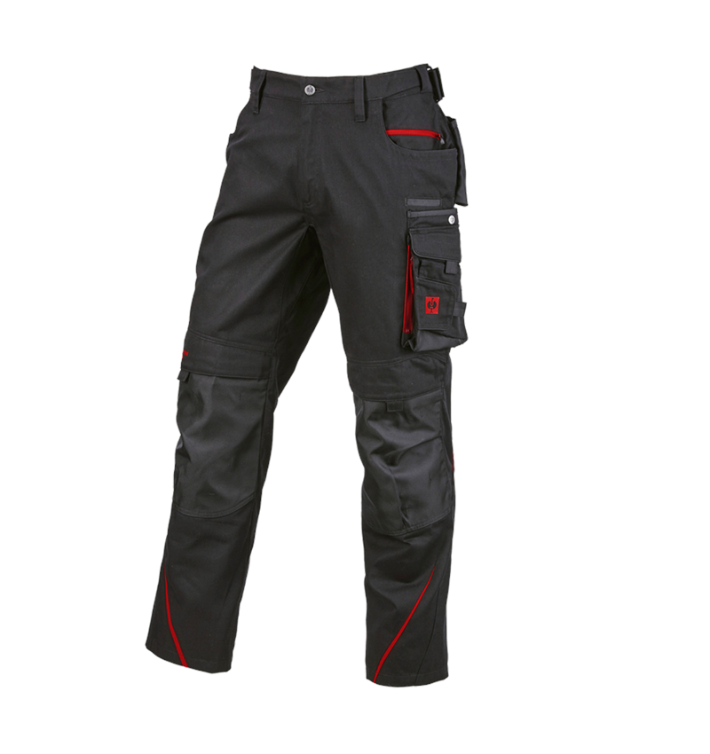 Hosen: FCB Work Trousers + black/straussred 6