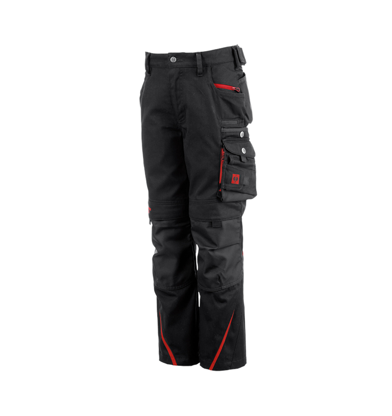 Hosen: FCB Trousers Kids + black/straussred 4