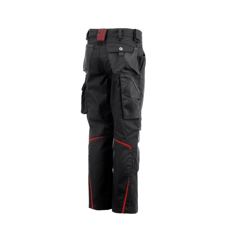 Hosen: FCB Trousers Kids + black/straussred 5