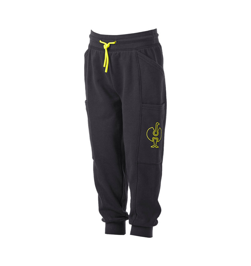 Themen: Sweat Pants light e.s.trail, Kinder + schwarz/acidgelb 4