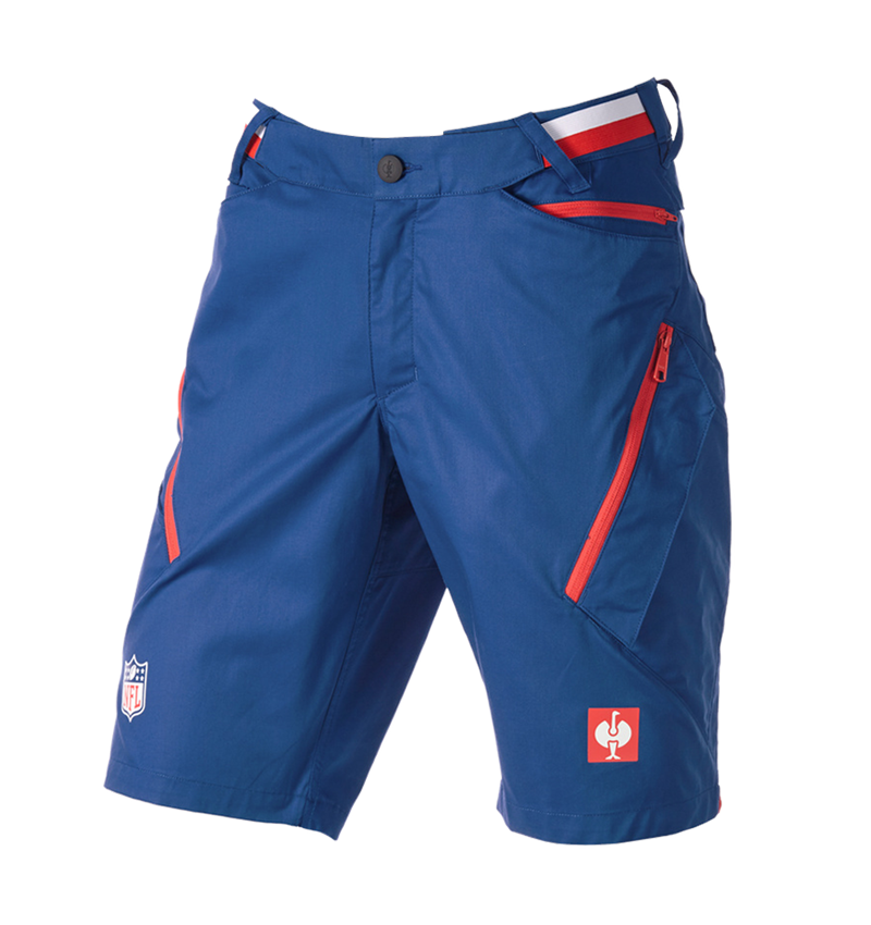 Kollaborationen: NFL shorts + neptunblau/straussrot 5