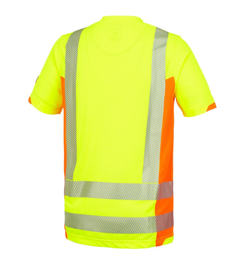Shirts & Co.: Warnschutz Funktions T-Shirt e.s.motion 2020 + warngelb/warnorange 4