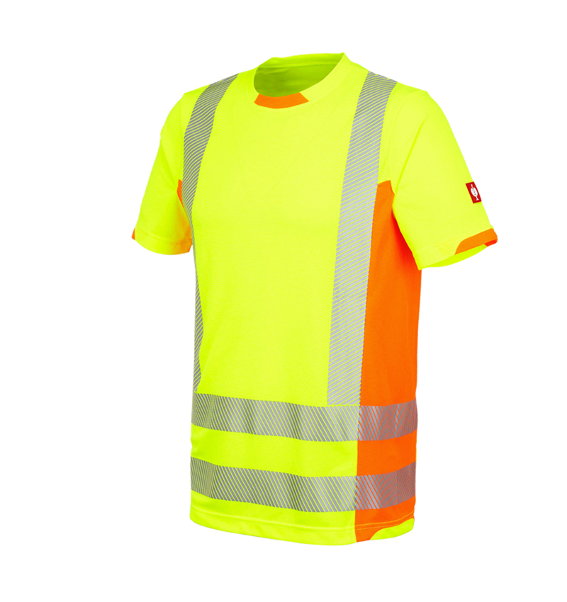Shirts & Co.: Warnschutz Funktions T-Shirt e.s.motion 2020 + warngelb/warnorange 3