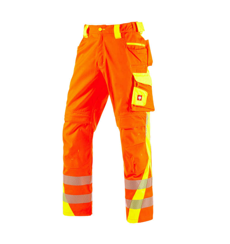 Themen: Warnschutz Bundhose e.s.motion 2020 Winter + warnorange/warngelb 2