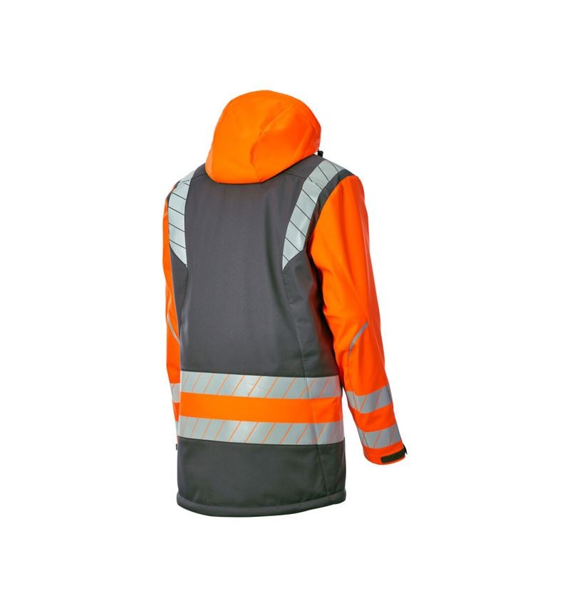 Arbeitsjacken: Warnschutz Winter Softshellparka e.s.motion 24/7 + anthrazit/warnorange 6