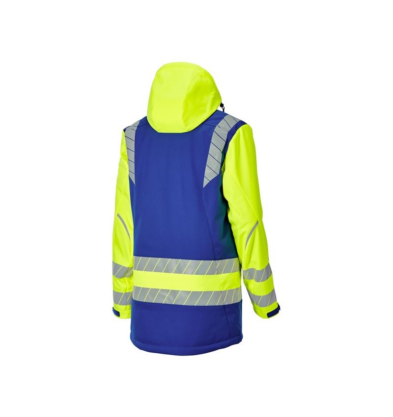 Arbeitsjacken: Warnschutz Winter Softshellparka e.s.motion 24/7 + kornblau/warngelb 6