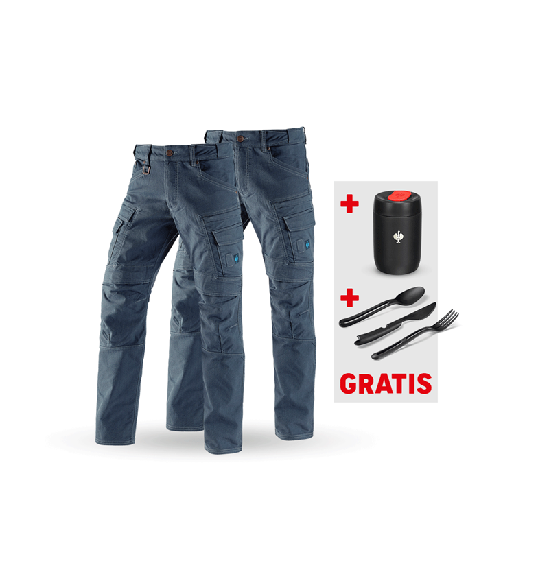 Bekleidung: SET: 2x Worker Cargohose e.s.vintage + arktikblau