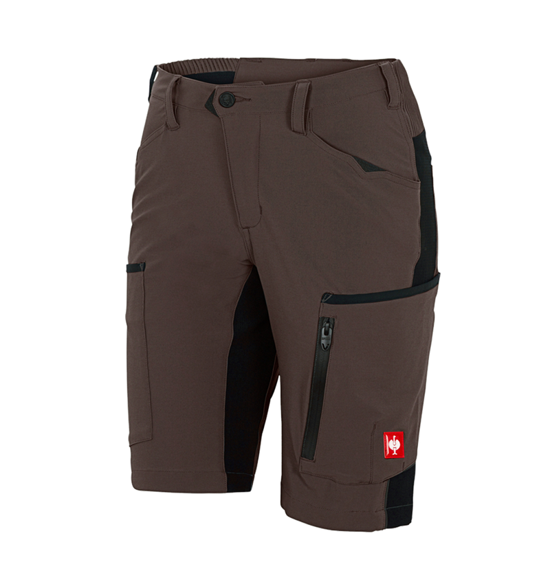 Hosen: Short e.s.vision stretch, Damen + kastanie/schwarz 2