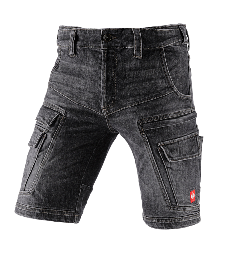 Themen: e.s. Cargo Worker-Jeans-Short POWERdenim + blackwashed 5
