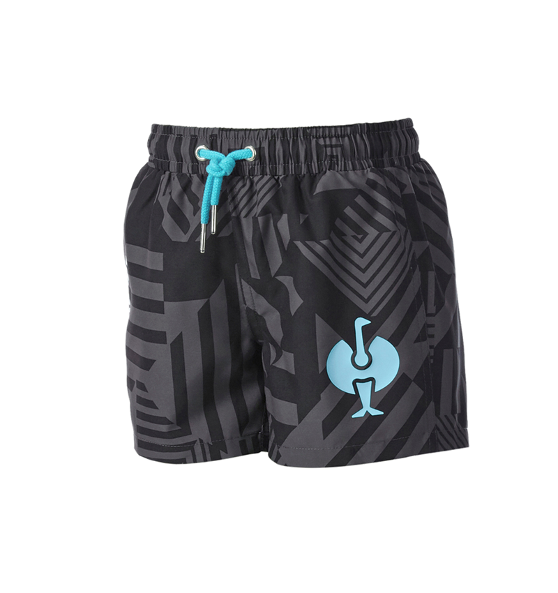 Shorts: Badeshort e.s.trail, Kinder + schwarz/anthrazit/lapistürkis 2