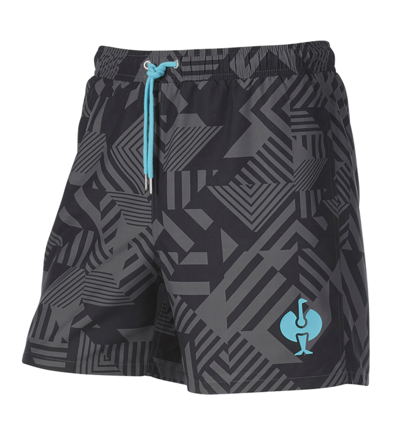 Hosen: Badeshort e.s.trail + schwarz/anthrazit/lapistürkis 3