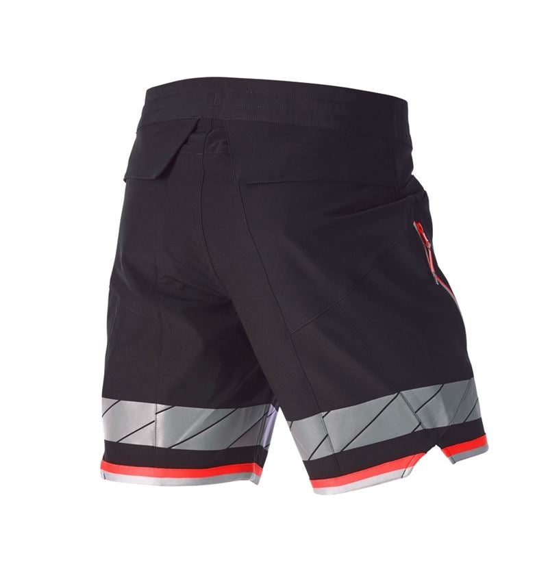 Hosen: Reflex Funktions Short e.s.ambition + schwarz/warnrot 6