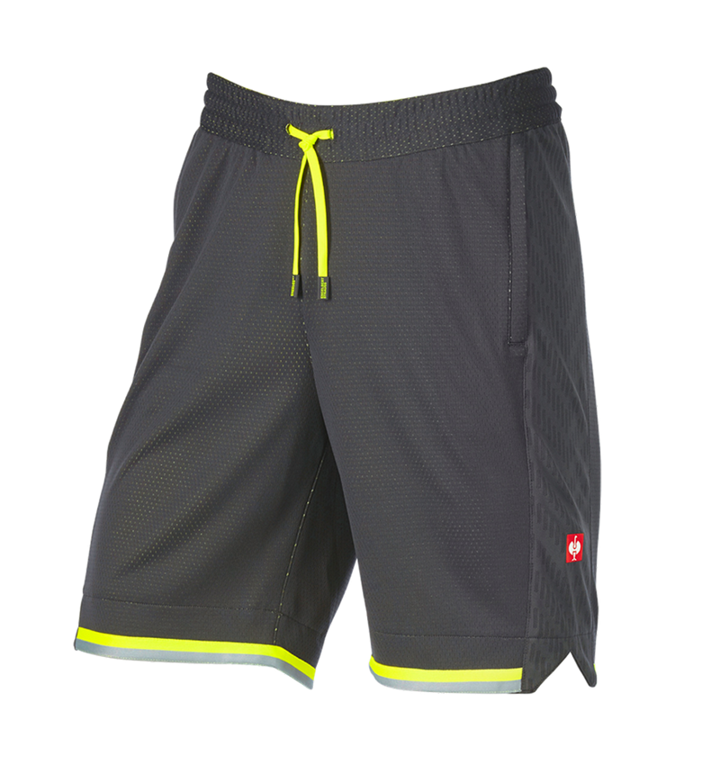 Hosen: Funktions Short e.s.ambition + anthrazit/warngelb 5