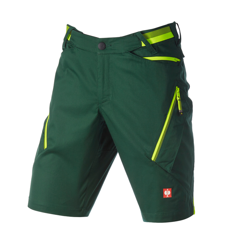 Hosen: Multipocket-Short e.s.ambition + grün/warngelb 6