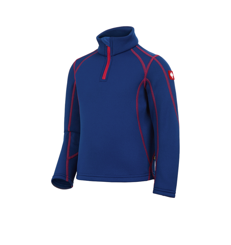 Shirts & Co.: Fun.Troyer thermo stretch e.s.motion 2020, Kinder + kornblau/feuerrot 2