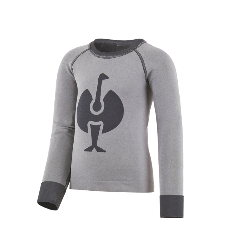 Funktionsunterwäsche: e.s. Funktions Longsleeve seamless - warm, Kinder + platin 2