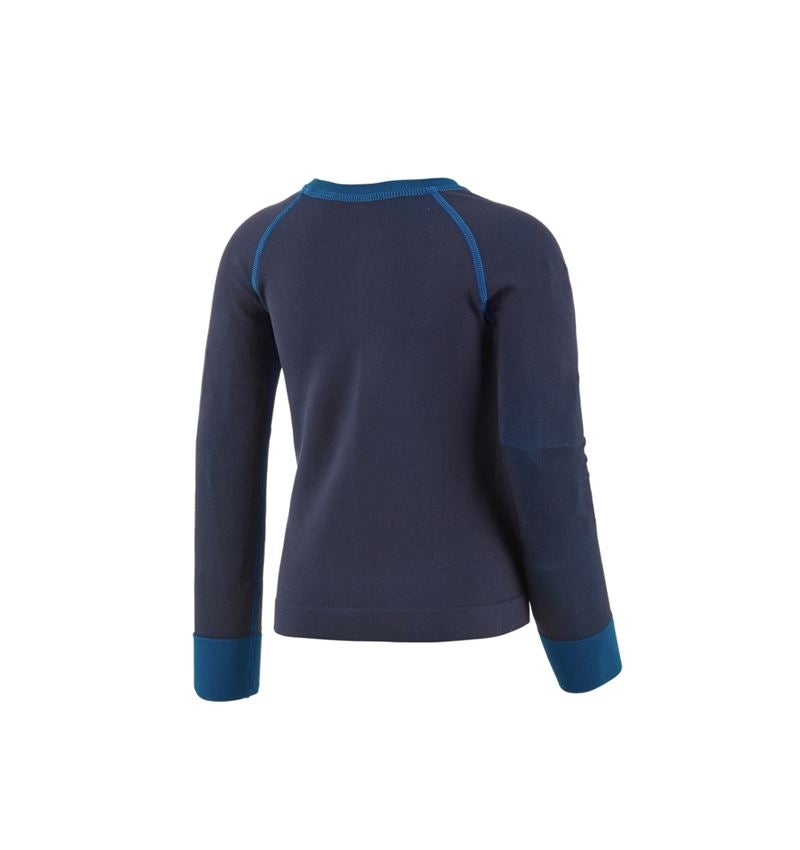 Funktionsunterwäsche: e.s. Funktions Longsleeve seamless - warm, Kinder + dunkelblau 3