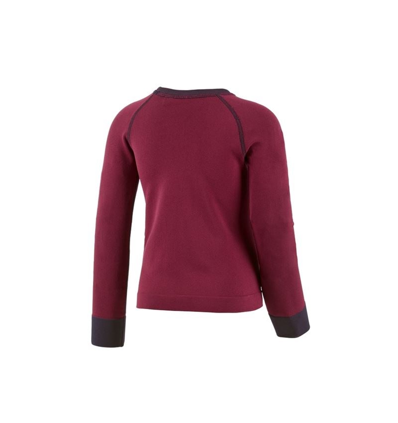 Funktionsunterwäsche: e.s. Funktions Longsleeve seamless - warm, Kinder + beere 1