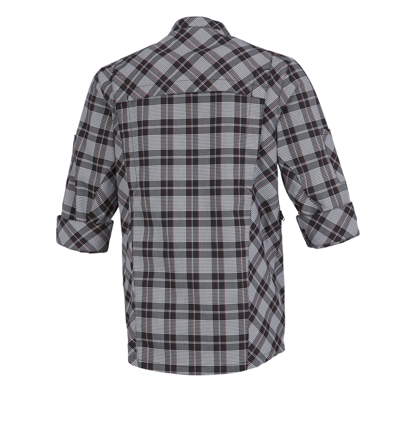 Shirts & Co.: Berufsjacke kurzarm e.s.fusion, Herren + schwarz/weiß/rot 3