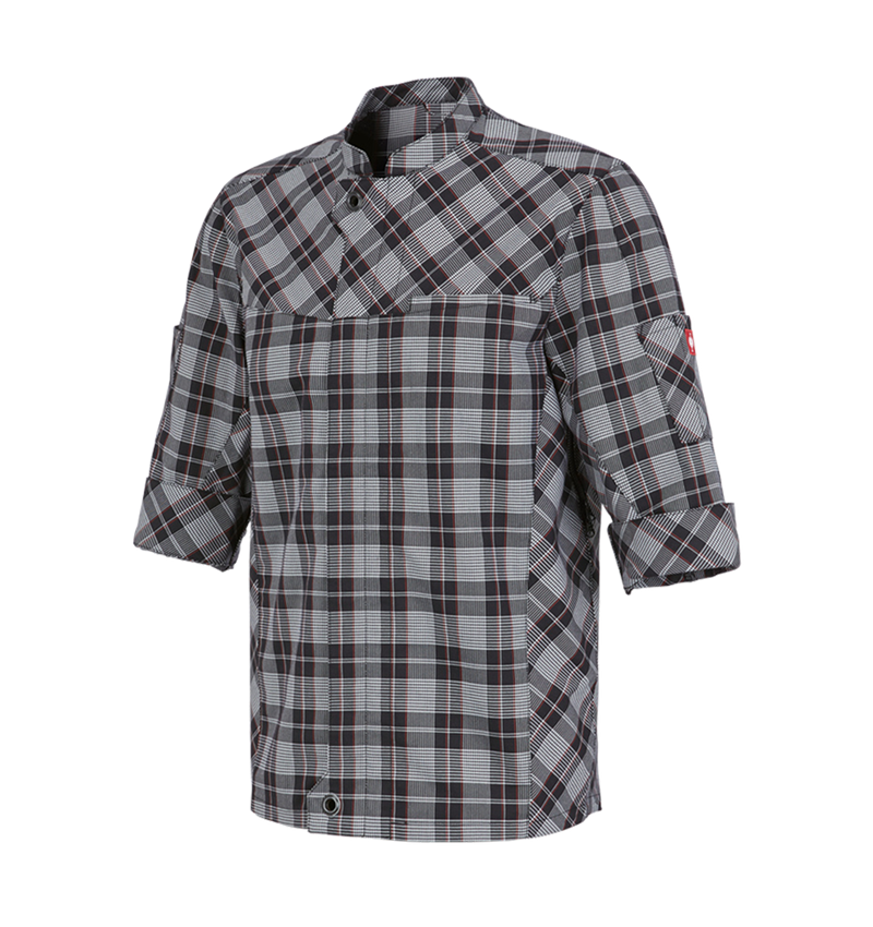 Shirts & Co.: Berufsjacke kurzarm e.s.fusion, Herren + schwarz/weiß/rot 2