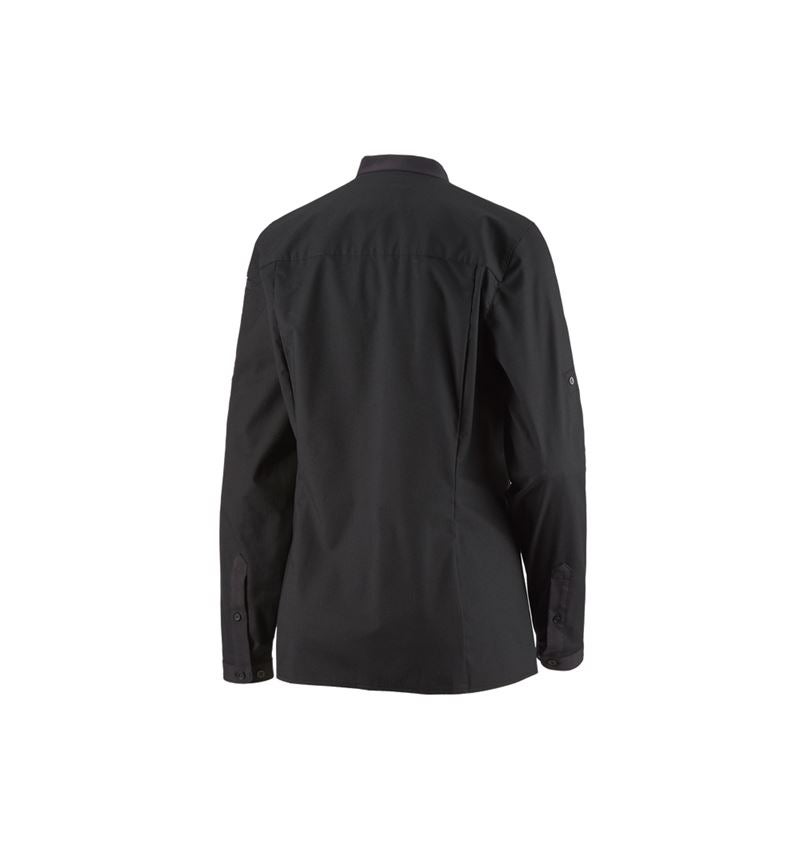 Shirts & Co.: e.s. Kochhemd, Damen + schwarz 3