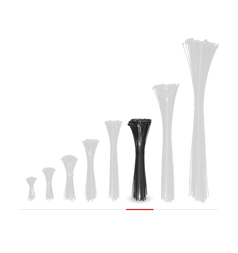 Kabelbinder | Seile | Kordeln: Kabelbinder für den Innen- und Außenbereich + schwarz