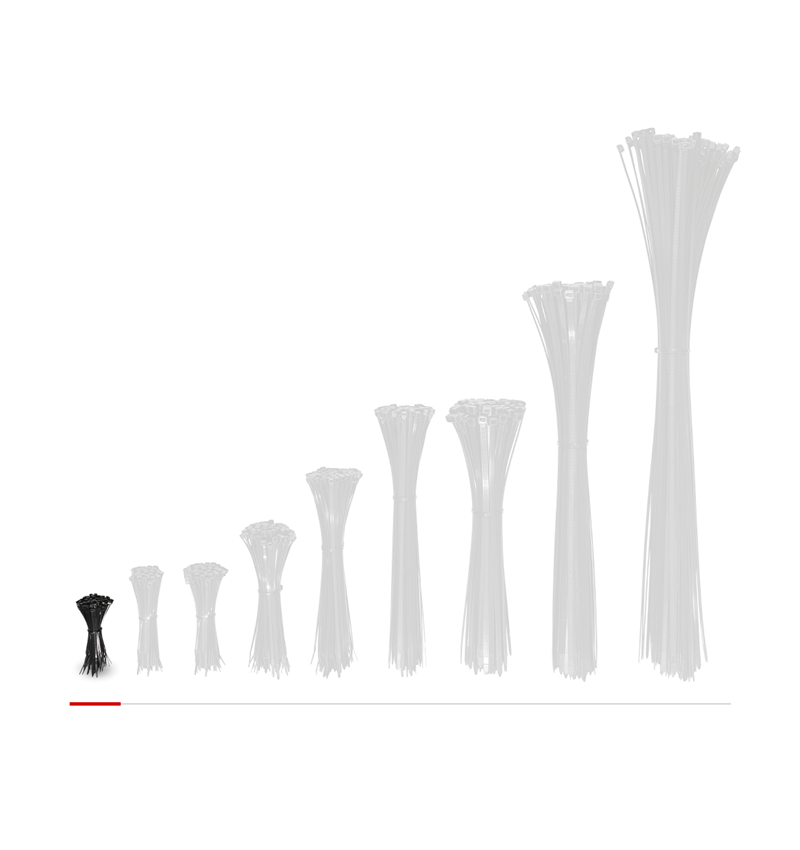 Kabelbinder | Seile | Kordeln: Kabelbinder für den Innen- und Außenbereich + schwarz