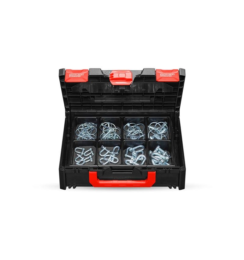 Kleinteile-Sortimente: Klappsplinte und Schäkel in STRAUSSbox 118 midi