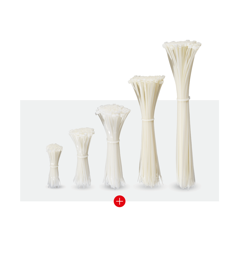 Kabelbinder | Seile | Kordeln: Kabelbinder-Set, 500 Stück, natur