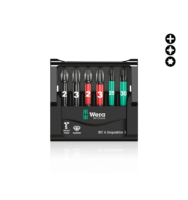 Bits: Wera Bit-Check 6 Impaktor, 6-teilig