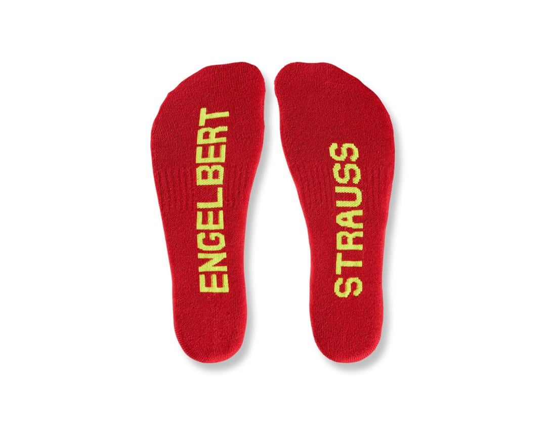 Socken | Strümpfe: e.s. Allround Socken Classic light/mid, 3er Pack + feuerrot/warngelb