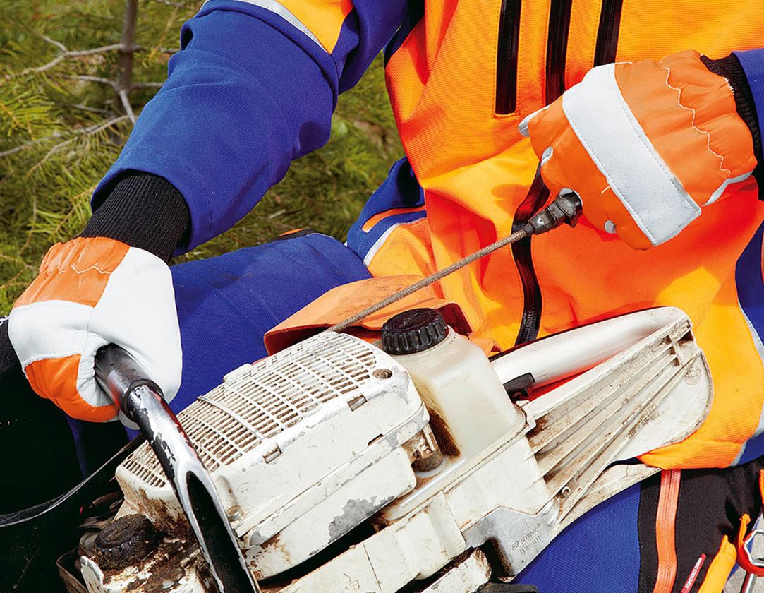 Leder: Leder-Forst- Schnittschutzhandschuhe 1