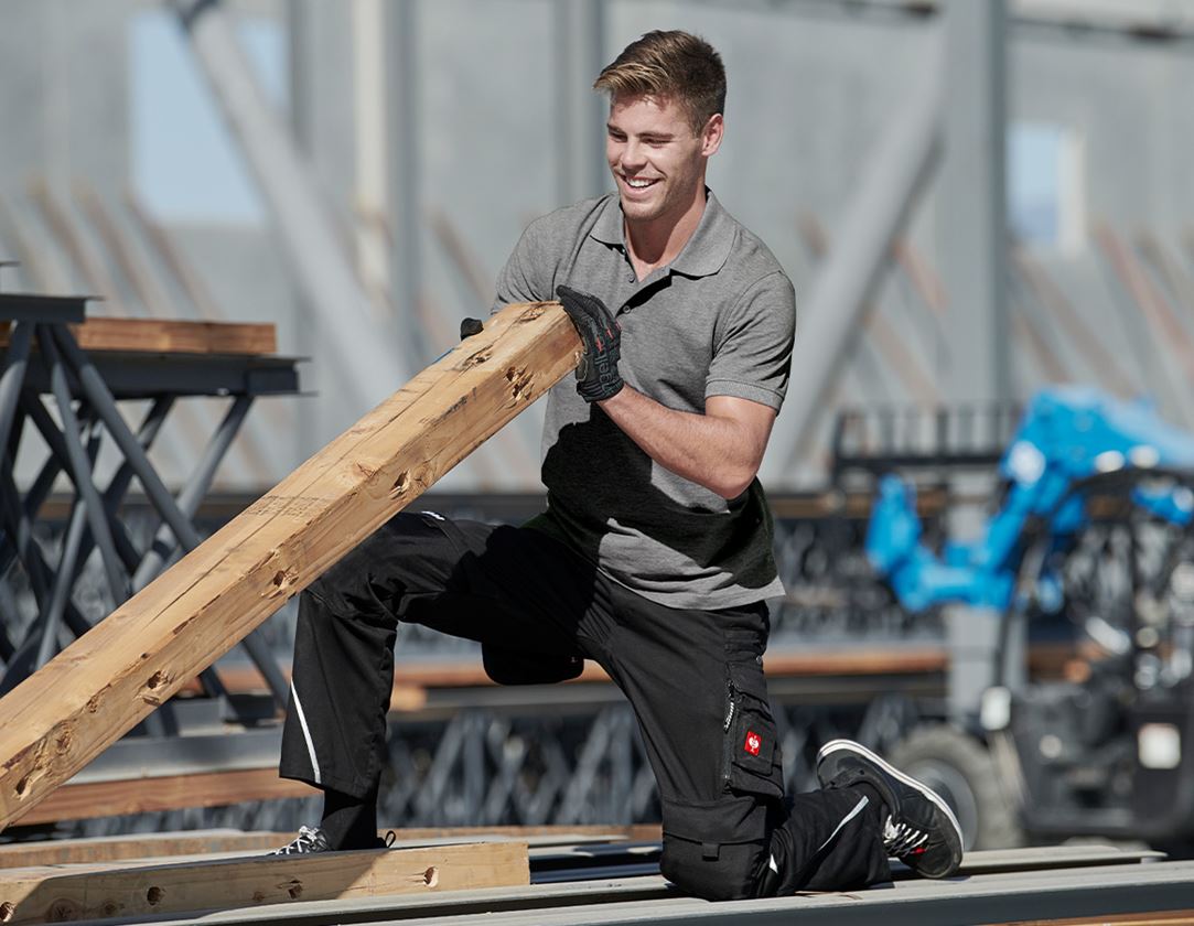 Galabau / Forst- und Landwirtschaft: e.s. Polo-Shirt cotton + graumeliert 1