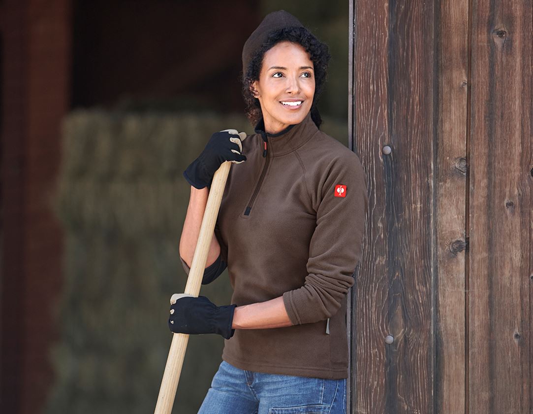 Shirts & Co.: Damen Microfleece Troyer dryplexx® micro + kastanie 2