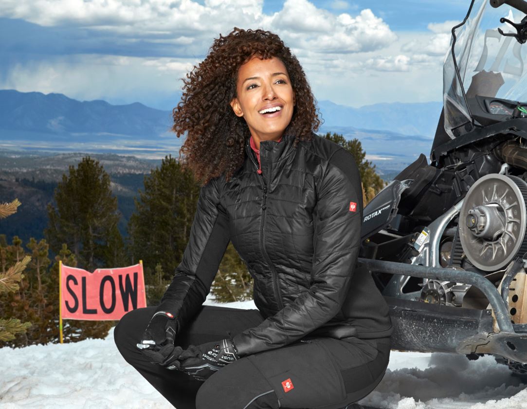 Jacken: e.s. Funktions Steppjacke thermo stretch, Damen + schwarz 1