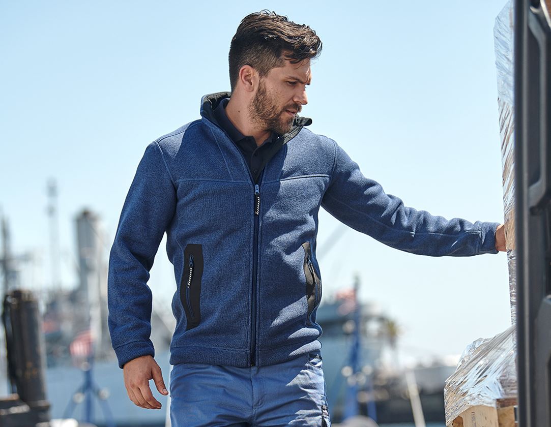 Winter: e.s. Jacke therma-plus + kobalt melange