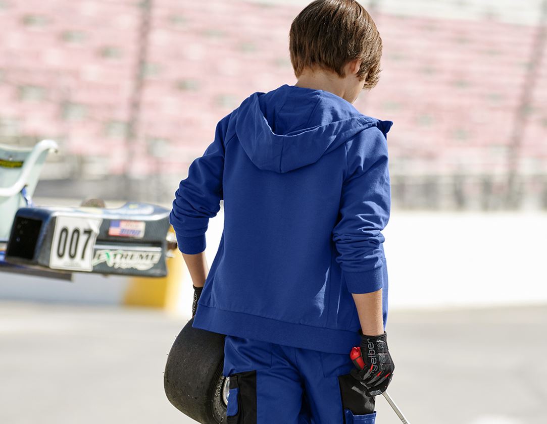 Themen: e.s. Hoody-Sweatjacke cotton stretch, Kinder + kornblau 1