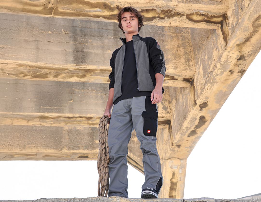 Hosen: Kinder Bundhose e.s.active + grau/schwarz 1