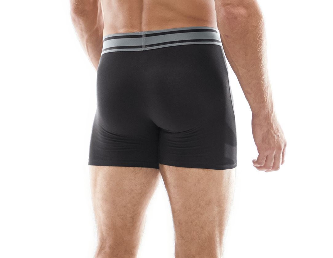 Unterwäsche | Thermokleidung: e.s. cotton stretch longleg Pants + schwarz/zement 1