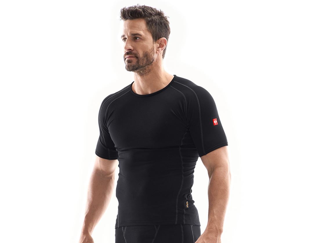 Unterwäsche | Thermokleidung: e.s. Funktions-T-Shirt clima-pro - warm, Herren + schwarz