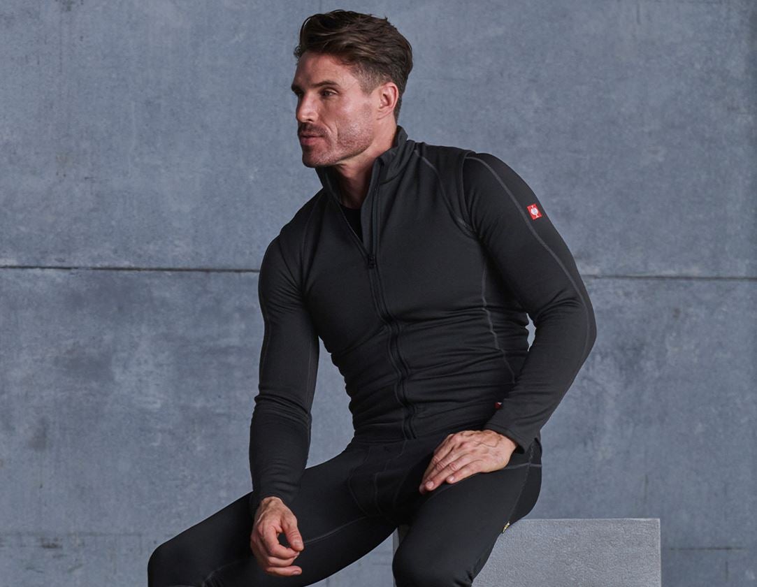 Westen: e.s. Funktions-Weste thermo stretch - x-warm + schwarz 1