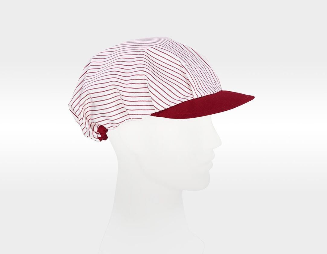 Accessoires: Ballonmütze + weiß/bordeaux 2